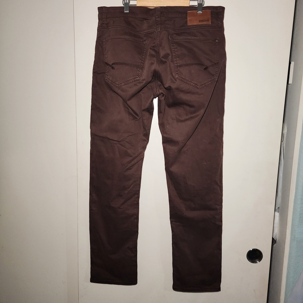 Mavi Zach Straight Leg Pants Mens 34x32 Brown Excellent Stretch Cotton Twill